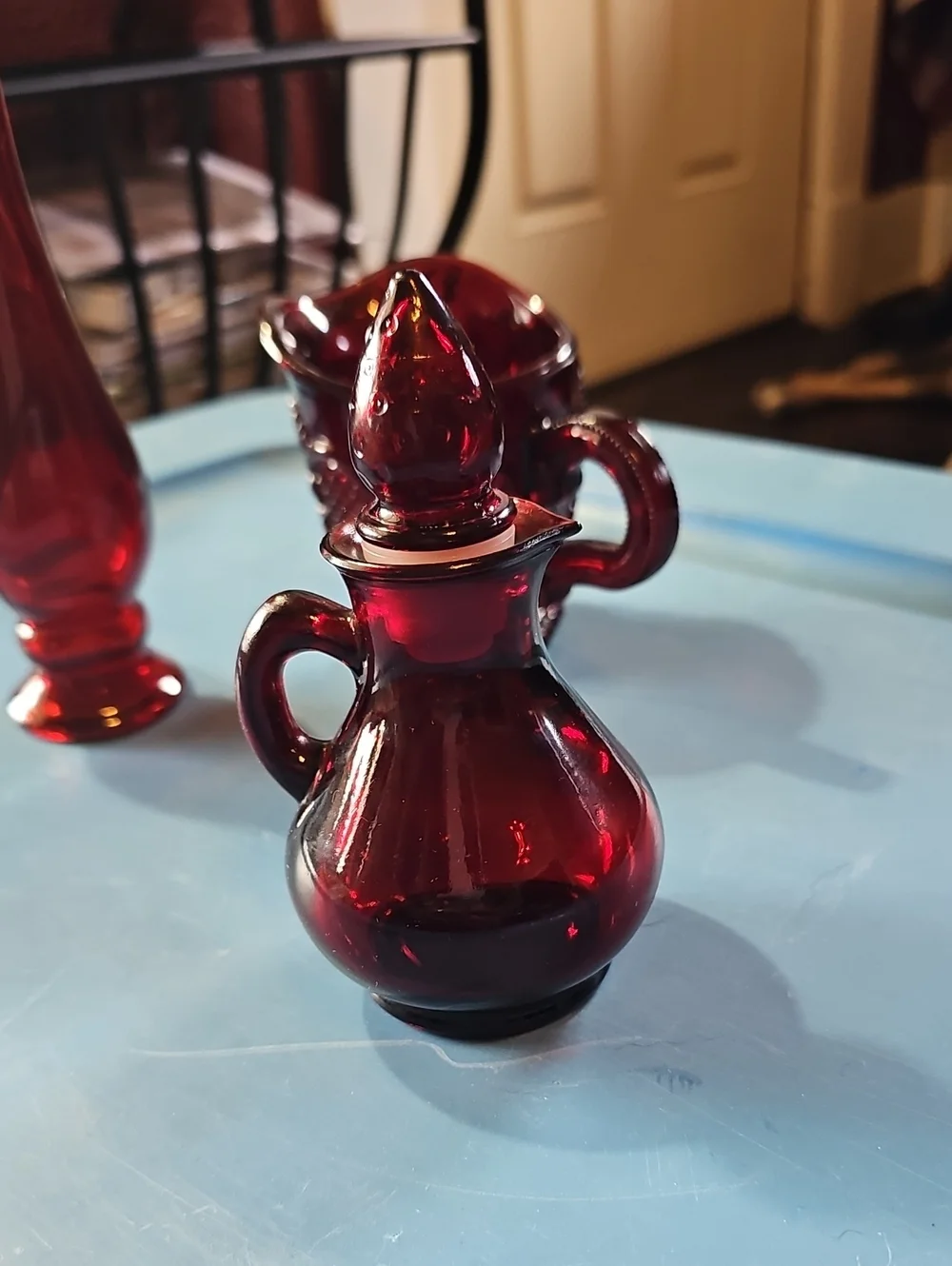 Avon Cape Cod Collection, Creamer, Cruet And A Decanter